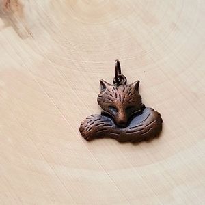 Copper Bronze Fox Pendant